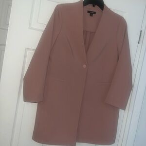 Alfani Size 6p Pink long coat top business casual long sleeve coat top women's
